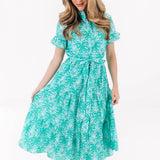 The Mayci Button Up Midi Dress