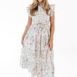 The Nora Ruffle Button Up Midi Dress