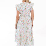 The Nora Ruffle Button Up Midi Dress