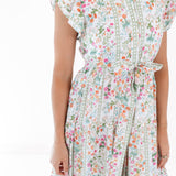 The Nora Ruffle Button Up Midi Dress