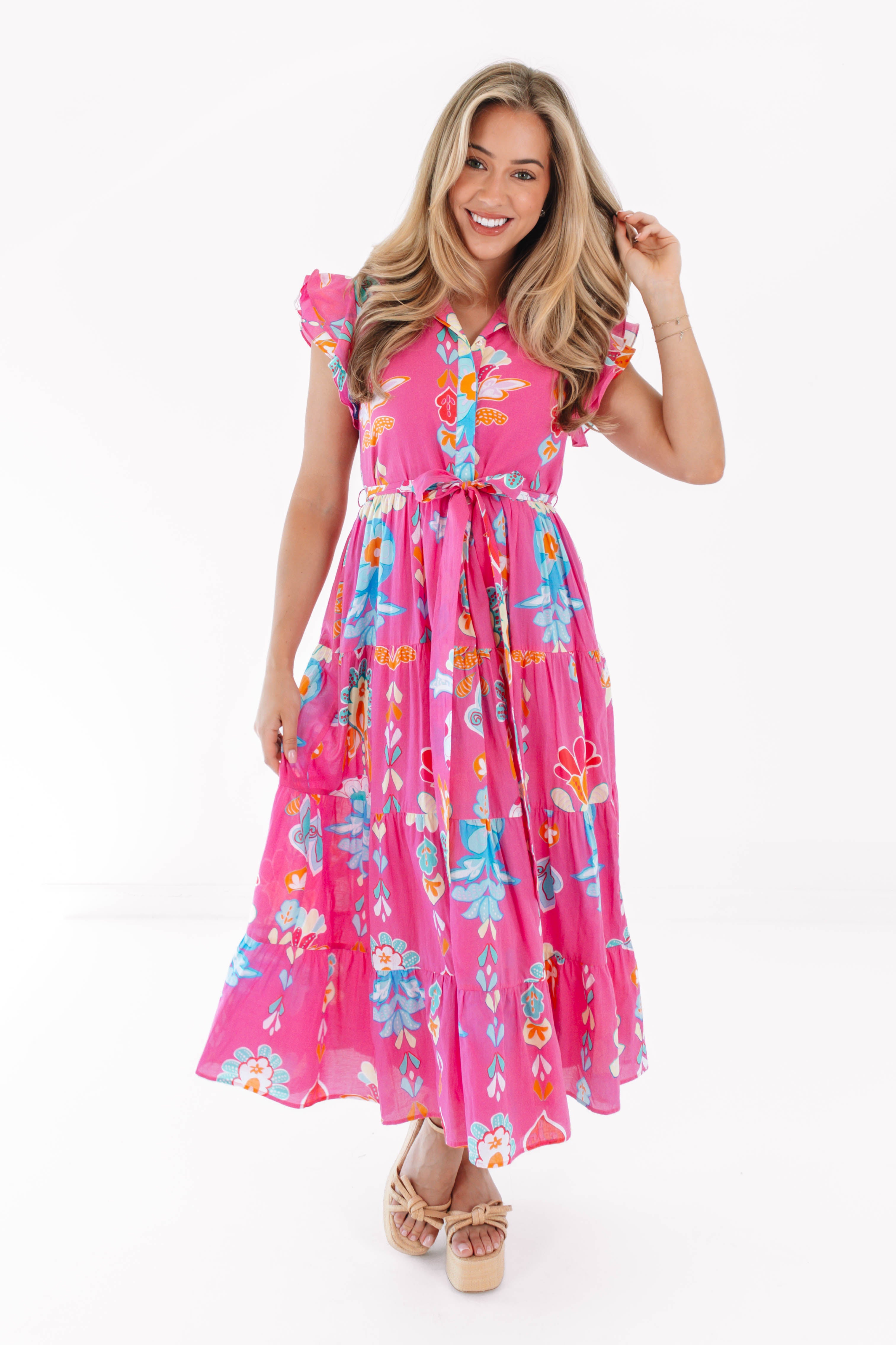 j marie maxi dress The Playa Button Up Midi Dress J.Marie Collections