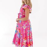 The Sailor Ruffle Button Up Midi Dress