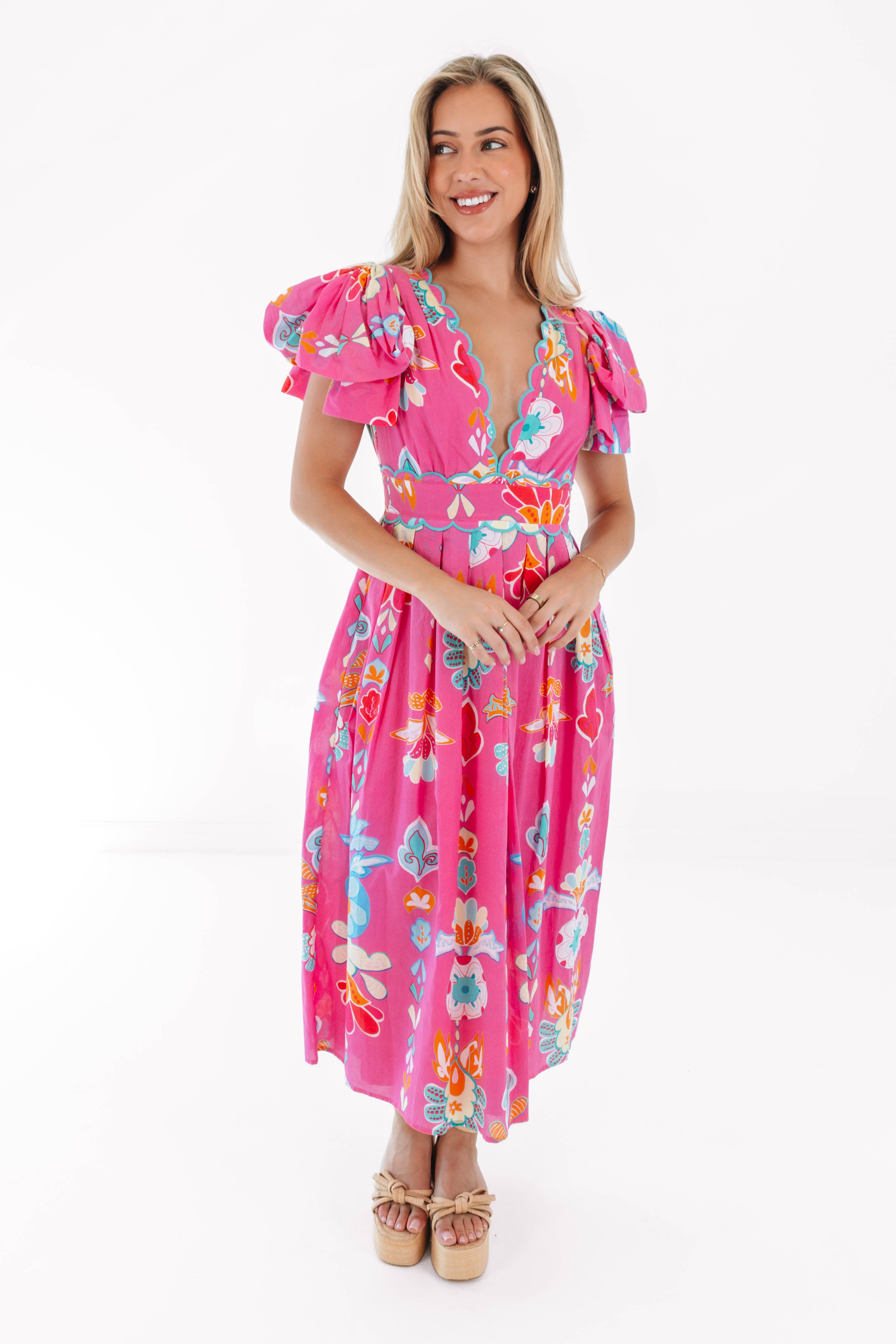sailor midi dress The Sailor Bow Sleeve Midi Dress S
