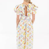 The Sandra Bow Sleeve Midi Dress