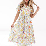 The Sandra Button Up Midi Dress