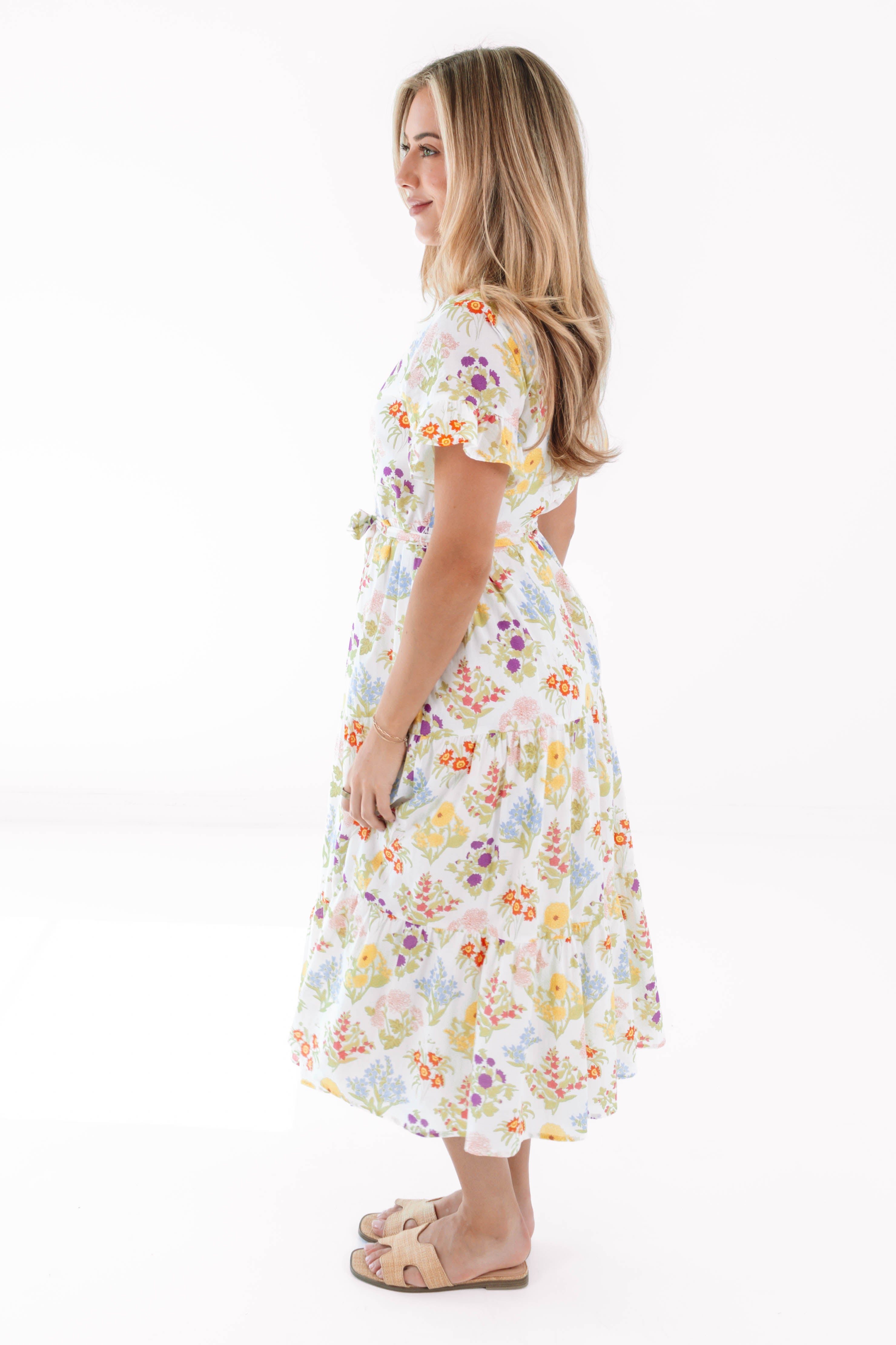 The Sandra Button Up Midi Dress M