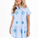 The Tori Ruffle Button Up Dress