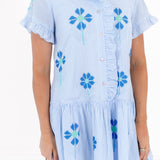 The Tori Ruffle Button Up Dress